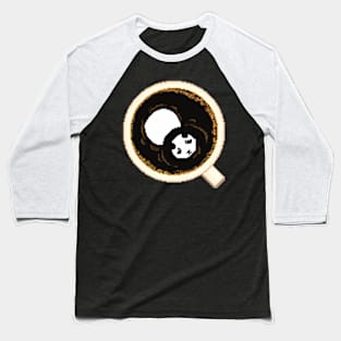 Black coffee and panda Baseball T-Shirt